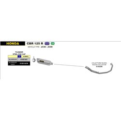 HONDA CBR 125 R 2004 - 2006 SILENCIOSO THUNDER APPROVED DE ALUMINIO