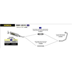 HONDA CBR 125 R 2011 - 2016 CONECTOR CENTRAL CATALÍTICO