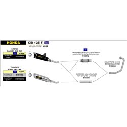 HONDA CB 125 F 2015 - 2016 CONECTOR CENTRAL CATALÍTICO
