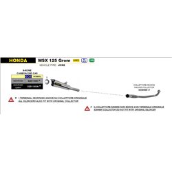 HONDA MSX 125 GROM 2021 - 2022 SILENCIOSO X-KONE DARK""