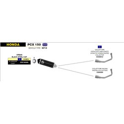 HONDA PCX 150 2014 - 2016 COLECTOR CATALÍTICO HOMOLOGADO PARA ESCAPE URBAN