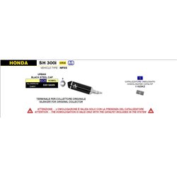 HONDA SH 300I 2016 - 2020 SILENCIOSO URBAN  DE ALUMINIO DARK" FONDO "DARK""