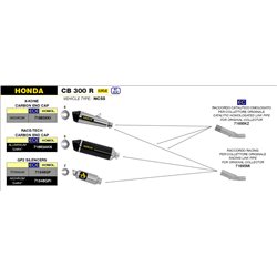 HONDA CB 300 R 2018 - 2020 CONECTOR CATALÍTICO HOMOLOGADO PARA COLECTORES ORIGINALES