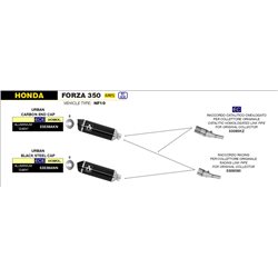 HONDA FORZA 350 2021 - 2022 CONECTOR CATALÍTICO HOMOLOGADO PARA ESCAPE URBAN