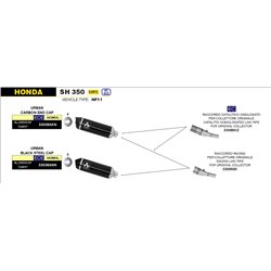 HONDA SH 350 2021 - 2022 CONECTOR CATALÍTICO HOMOLOGADO PARA ESCAPE URBAN