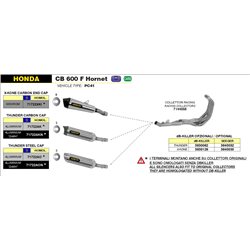 HONDA CB 600 F HORNET 2007 - 2013 SILENCIOSO THUNDER APPROVED DE ALUMINIO