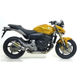 HONDA CB 600 F HORNET 2007 - 2013 SILENCIOSO STREET THUNDER DE ALUMINIO DARK" FONDO EN CARBONO"