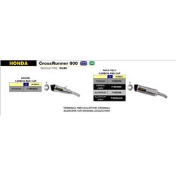 HONDA CROSSRUNNER 800 2015 - 2016 SILENCIOSO RACE-TECH DE ALUMINIO DARK" FONDO EN CARBONO"