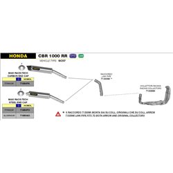 HONDA CBR 1000 RR 2006 - 2007 SILENCIOSO MAXI RACE-TECH APPROVED DE TITANIO FONDO EN CARBONO