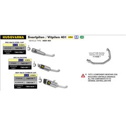 HUSQVARNA SVARTPILEN / VITPILEN 401 2020 -  SILENCIOSO INDY RACE EN TITANIO FONDO EN CARBONO