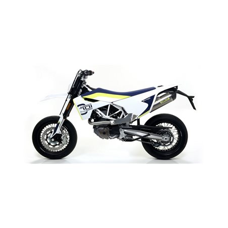 HUSQVARNA 701 ENDURO/SUPERMOTO 2017 - 2020 SILENCIOSO RACE-TECH DE ALUMINIO DARK" FONDO EN CARBONO"