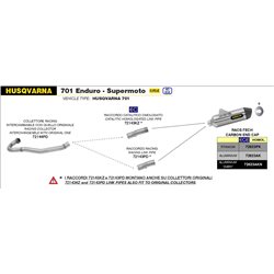 HUSQVARNA 701 ENDURO/SUPERMOTO 2017 - 2020 CONECTOR CATALÍTICO HOMOLOGADO