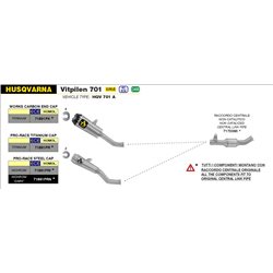 HUSQVARNA VITPILEN 701 2018 - 2019 SILENCIOSO WORKS EN TITANIO FONDO EN CARBONO