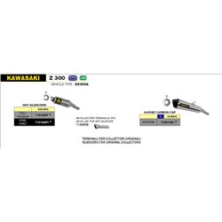 KAWASAKI Z 300 2015 - 2016 SILENCIOSO X-KONE