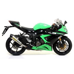 KAWASAKI ZX-6R 636 2013 - 2016 SISTEMA COMPLETO COMPETITION FULL TITANIUM" CON SILENCIOSO EN CARBONO"