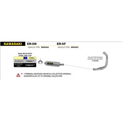 KAWASAKI ER-6N - ER-6F 2005 - 2011 SILENCIOSO MAXI RACE-TECH APPROVED DE ALUMINIO
