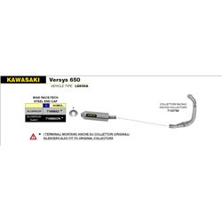 KAWASAKI VERSYS 650 2007 - 2014 SILENCIOSO MAXI RACE-TECH APPROVED DE ALUMINIO