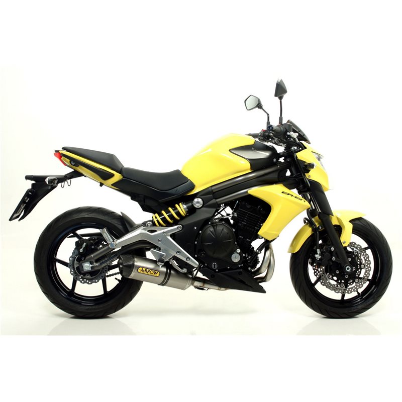 KAWASAKI ER-6N 2012 - 2016 SILENCIOSO RACE-TECH APPROVED DE ALUMINIO DARK" FONDO EN CARBONO"