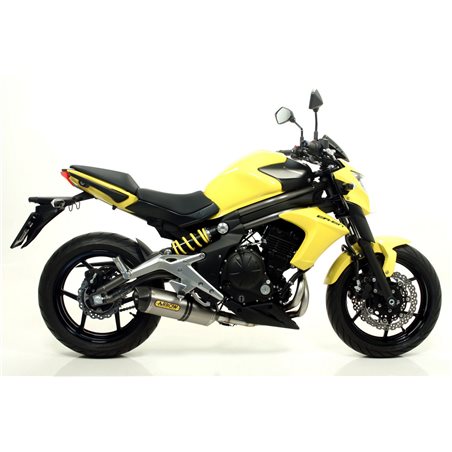 KAWASAKI ER-6N 2012 - 2016 SILENCIOSO RACE-TECH APPROVED DE ALUMINIO DARK" FONDO EN CARBONO"