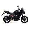 KAWASAKI VERSYS 650 2015 - 2016 SILENCIOSO RACE-TECH APPROVED DE ALUMINIO DARK" FONDO EN CARBONO"