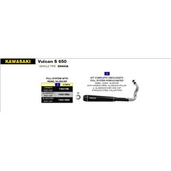 KAWASAKI VULCAN S 650 2014 - 2016 SISTEMA COMPLETO REBEL CON FONDO EN ALUMINIO BRILLANTE