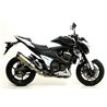 KAWASAKI Z 800 2013 - 2016 SILENCIOSO RACE-TECH DE ALUMINIO DARK" FONDO EN CARBONO"