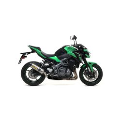 KAWASAKI Z 900 E 2017 - 2018 SILENCIOSO RACE-TECH APPROVED DE ALUMINIO DARK" FONDO EN CARBONO"
