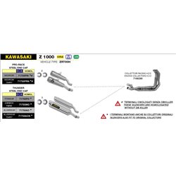 KAWASAKI Z 1000 2017 - 2020 SILENCIOSO THUNDER APPROVED DE CARBONO (DCHO+IZDO)