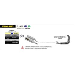 KAWASAKI Z 1000 2014 - 2016 SILENCIOSO THUNDER APPROVED DE ALUMINIO (DCHO+IZDO)