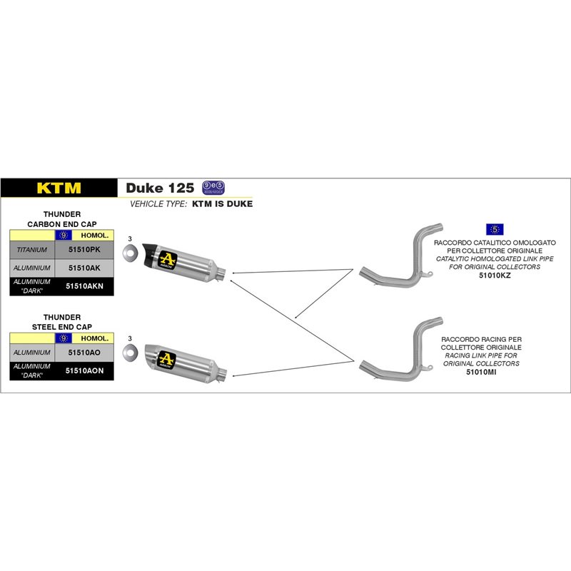KTM DUKE 125 2011 - 2016 CONECTOR PARA COLECTORES ORIGINALES
