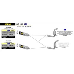 KTM RC 125 2015 - 2016 CONECTOR CATALÍTICO HOMOLOGADO