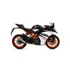 KTM RC 125 2017 - 2020 SILENCIOSO THUNDER DE ALUMINIO DARK" FONDO EN CARBONO"