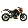 KTM DUKE 200 2011 - 2014 SILENCIOSO STREET THUNDER DE TITANIO FONDO EN CARBONO