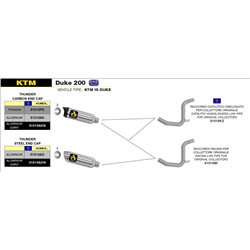 KTM DUKE 200 2011 - 2014 CONECTOR PARA COLECTORES ORIGINALES