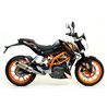 KTM DUKE 390 2013 - 2016 SILENCIOSO THUNDER DE ALUMINIO DARK" FONDO EN CARBONO"