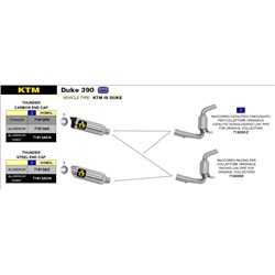KTM DUKE 390 2013 - 2016 CONECTOR CATALÍTICO HOMOLOGADO