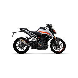 KTM DUKE 390 2021 - 2022 SILENCIOSO INDY RACE DE ALUMINIO DARK" FONDO EN CARBONO"