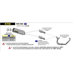 KTM 950 SM 2006 - 2009 CONECTOR CENTRAL CATALÍTICO