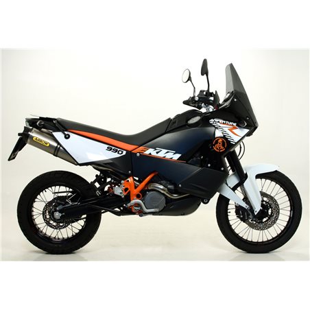 KTM 990 ADVENTURE 2006 - 2014 SILENCIOSO RACE-TECH DE TITANIO (DCHO+IZDO) FONDO EN CARBONO