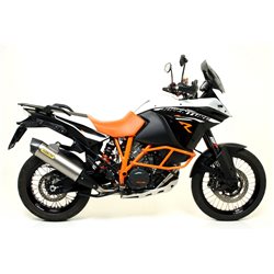 KTM 1190 ADVENTURE 2013 - 2016 SILENCIOSO MAXI RACE-TECH DE ALUMINIO DARK" FONDO EN CARBONO"