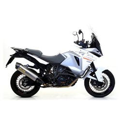 KTM 1290 SUPER ADVENTURE 2015 - 2016 SILENCIOSO MAXI RACE-TECH DE ALUMINIO DARK" FONDO EN CARBONO"