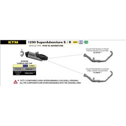 KTM 1290 SUPERADVENTURE S / R 2021 - 2022 KIT COLECTORES DE ACERO