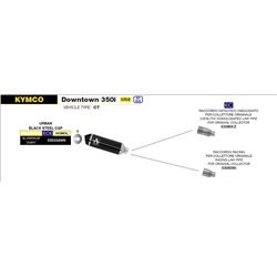 KYMCO DOWNTOWN 350I 2016 - 2019 CONECTOR RACING PARA COLECTORES ORIGINALES