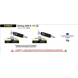 KYMCO XCITING 400I S 2021 - 2022 SILENCIOSO URBAN DE ALUMINIO DARK" FONDO "DARK""