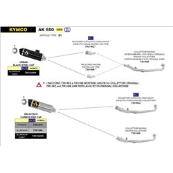 KYMCO AK 550 2017 - 2020 CONECTOR RACING PARA ESCAPE URBAN