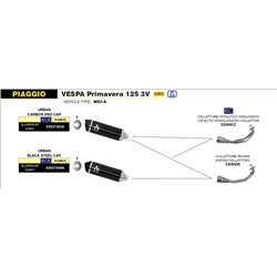 PIAGGIO VESPA PRIMAVERA 125 3V 2021 - 2022 COLECTOR CATALÍTICO HOMOLOGADO PARA ESCAPE URBAN
