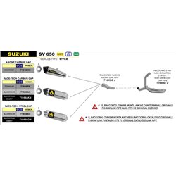 SUZUKI SV 650 2021 - 2022 CONECTOR PARA SILENCIOSOS ARROW