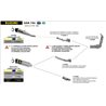 SUZUKI GSR 750 2011 - 2016 CONECTOR PARA SILENCIOSOS RACETECH, PARA COLECTORES ORIGINALES