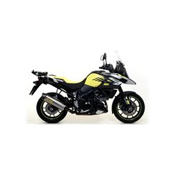 SUZUKI V-STROM 1000 2017 - 2020 SILENCIOSO MAXI RACE-TECH DE ALUMINIO FONDO EN CARBONO