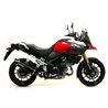 SUZUKI V-STROM 1000 2014 - 2016 SILENCIOSO MAXI RACE-TECH DE ALUMINIO DARK" FONDO EN CARBONO"